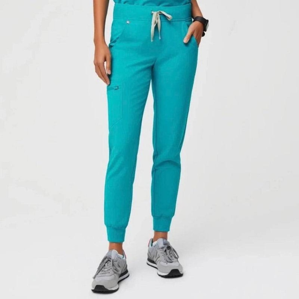 Women’s Figs teal Zamora petite large joggers